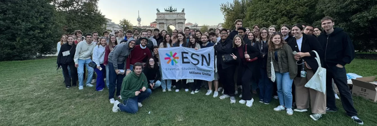 Students from different ESN sections in Milan together